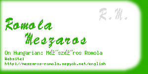 romola meszaros business card